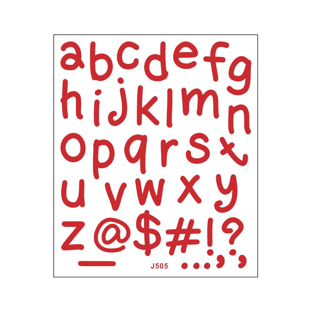 Colorful and Fun English Letter Combination Mirror Wardrobe Home Beautification and Decoration Stickers