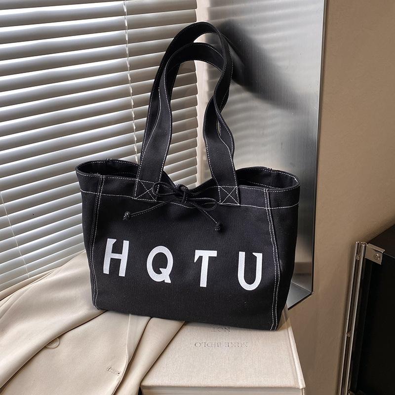 Canvas Bag Female College Students Class New Summer Versatile Large-capacity Bag Casual Tote Bag