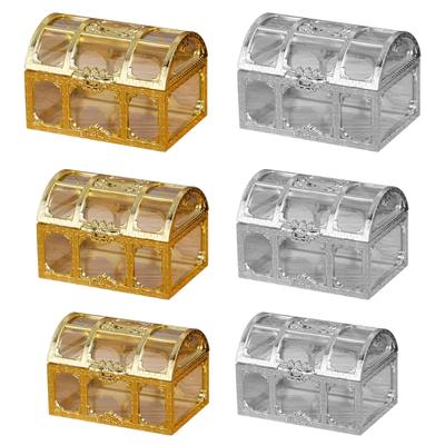Treasure Box Candy Boxes Clear Jar Gift Storage Boxes 12pcs for Baby Shower Birthday Wedding Candy Container
