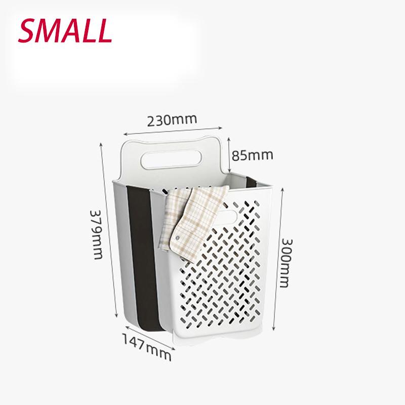 Bathroom Folding Dirty Clothes Storage Basket Wall Mounted Hanging Portable Punch-Free Clothes Bucket Organizer Laundry Basket
