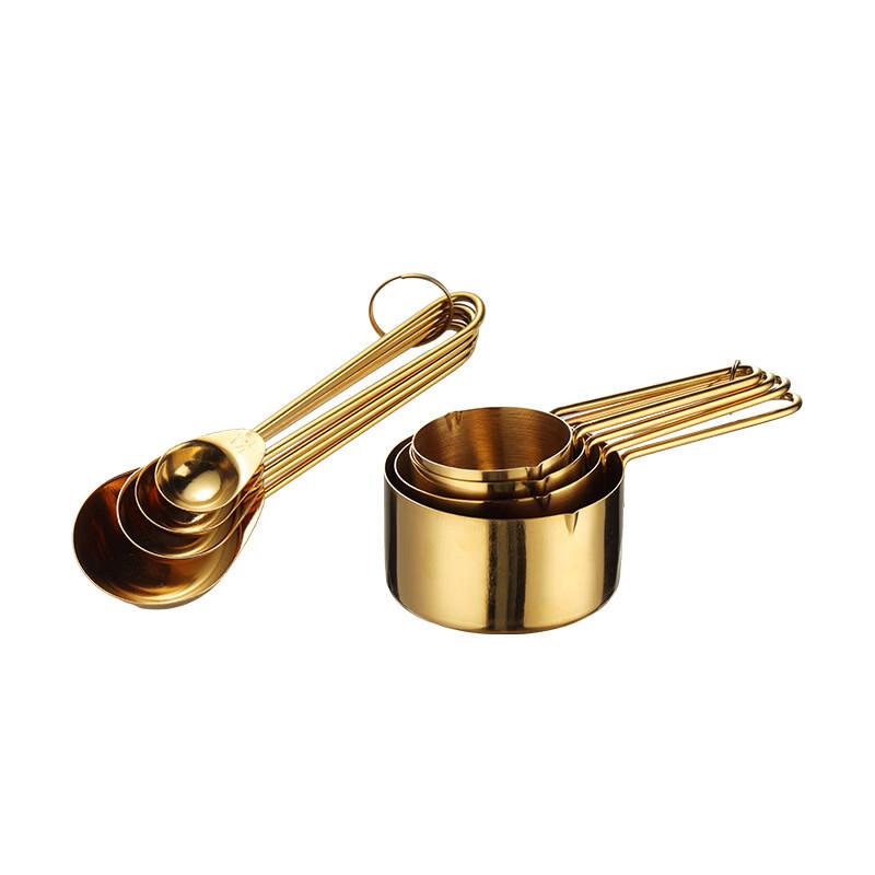 Xihe 8-Piece Stainless Steel Measuring Set with Scale