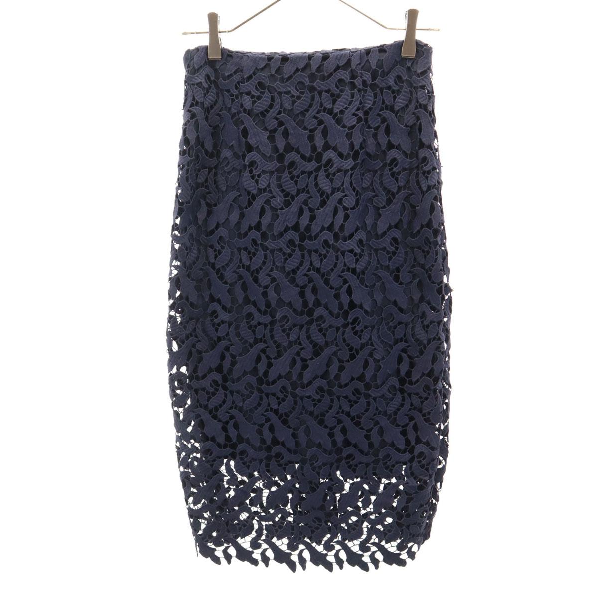 

Юбка-карандаш ESTNATION длинная, полностью кружевная, облегающая, 36, темно-синяя, женская, б/у