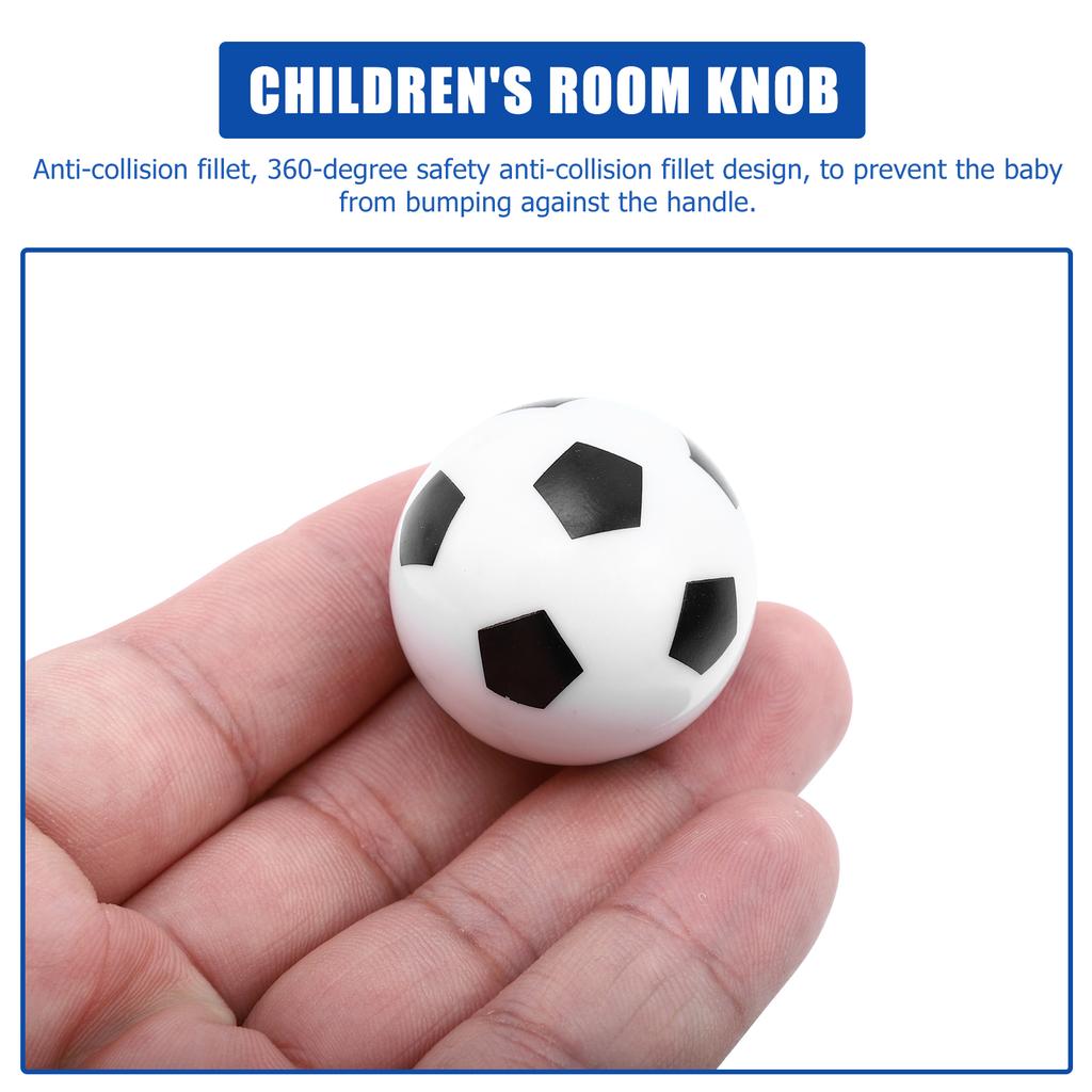 5 Pcs Football Handle Door Knob Drawer Pull Outdoor Cabinet Children's Room Abs