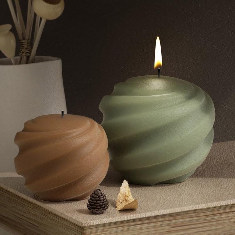 Rotating Planet Silicone Candle Mold 3D Round Carving Ball Resin Plaster Soap Molds DIY Creative Gypsum Clay Mold Craft