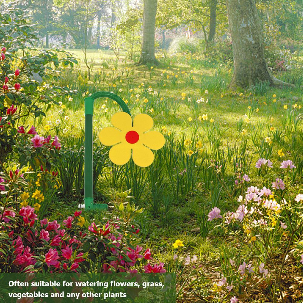 Crazy Spin Sprinkler Flower Shape Dancing Daisy Sprinklers 720 Rotating Water Spray Toy for Yard Lawn Watering Garden Decoration
