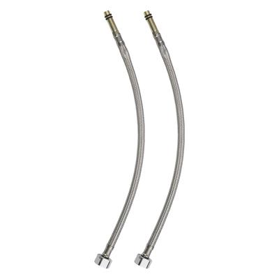 2pcs G1/2 Bathroom Kitchen Faucet Connector Stainless Steel Flexible Plumbing Pipes Cold Hot Mixer Tap Water Pipe