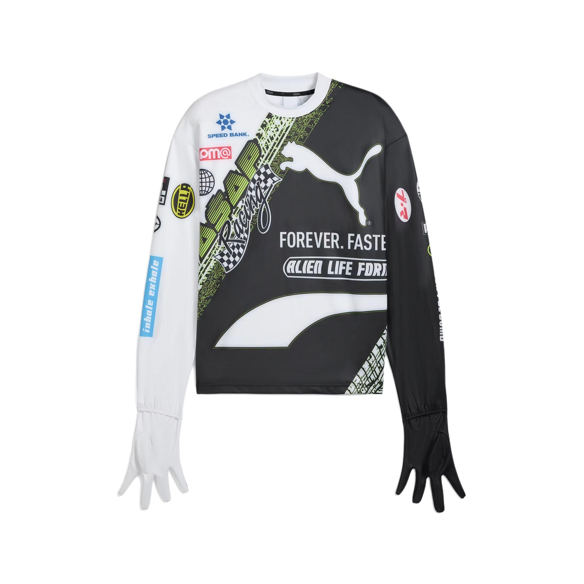 

PUMA x A$AP ROCKY Tire Glove Long Sleeve T‑shirt Men s White Black 631714‑02 S