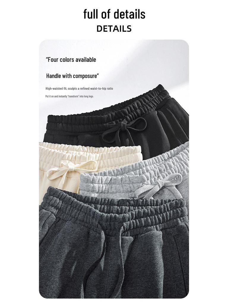 Women's Slim-Fit Lightweight Grey Sweatpants - 2025 Spring/Autumn Casual Trousers