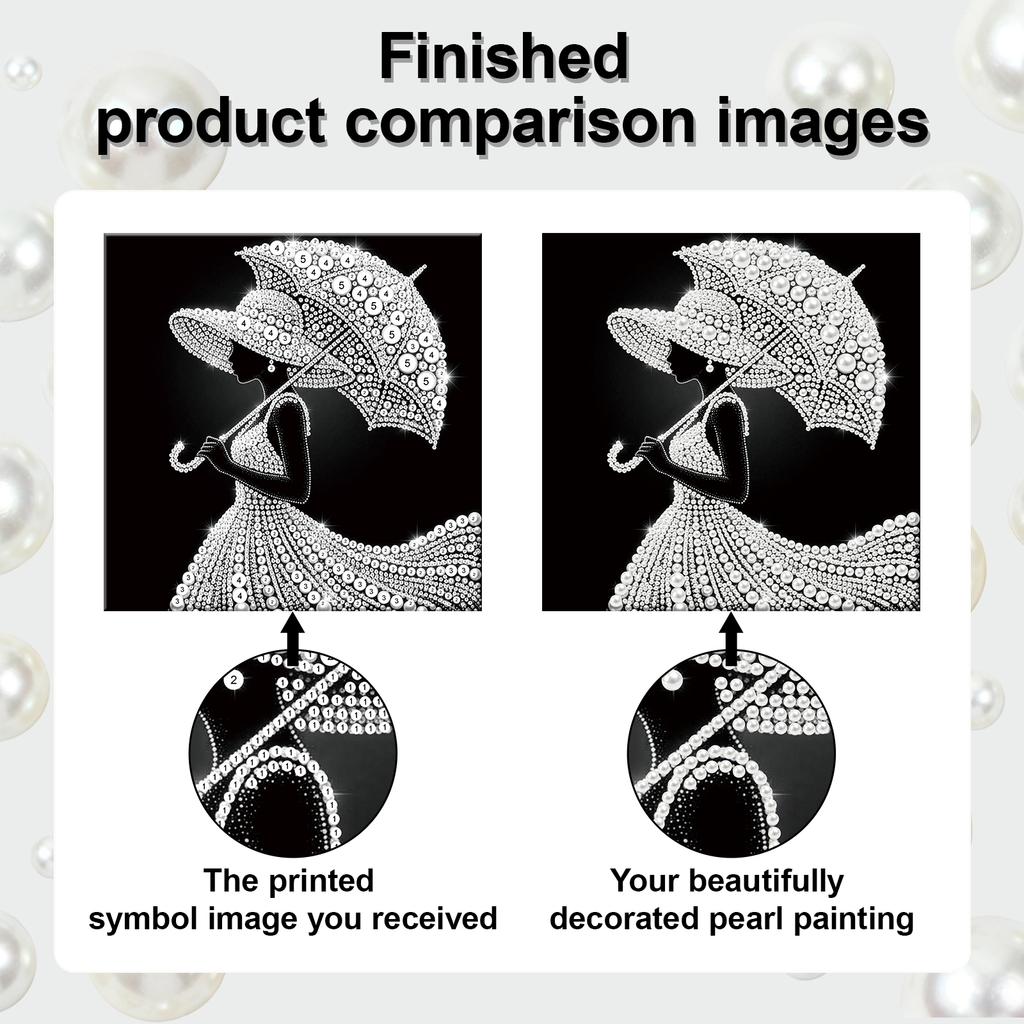 DIY Perlenpunktmalerei-Set für Erwachsene/Anfänger Elegante Wohnkultur Perlen Edelsteinmalereien Bild Kunsthandwerk 25x25cm Mit Rahmen