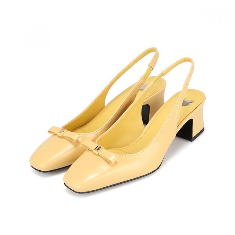 Barbara Leather Square 5cm Women S Slingback Bbi201ye 225mm