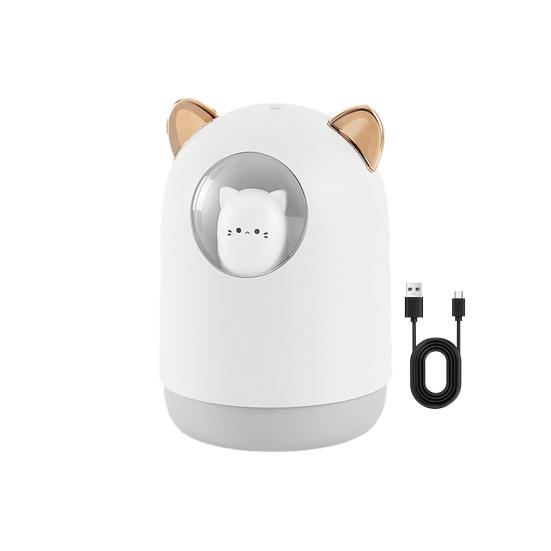 Portable Mini Humidifier 300ML Cartoon USB Cool Mist Humidifier with Colorful Lights Small Cat