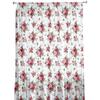 Vorhänge mit rotem Blumen- und Pflanzenmotiv, drapieren, transparenter Tüll, Heimdekoration, Wohnzimmer, Schlafzimmer, Cortinas, Chiffon-Fenstervorhänge