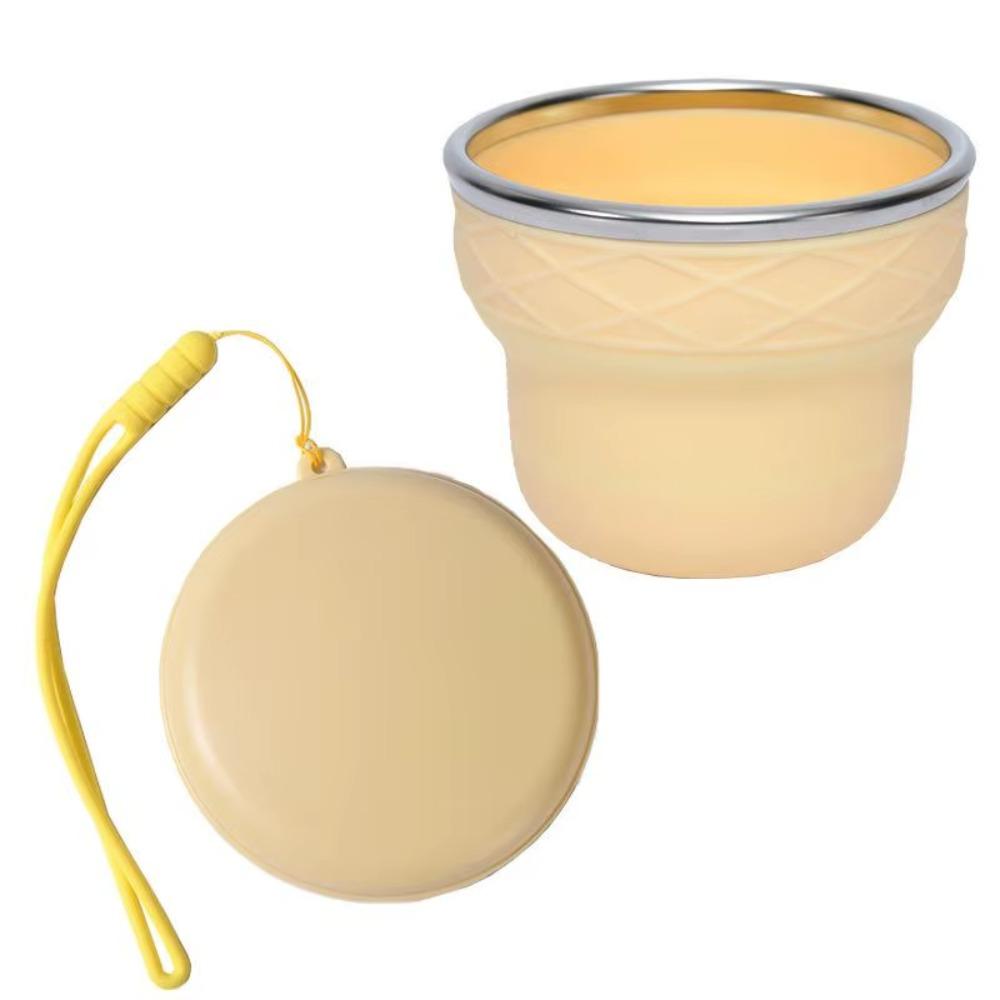 With Lid Silicone Coffee Mug Easy To Clean Travel Collapsible Cup  For Tea And Coffee