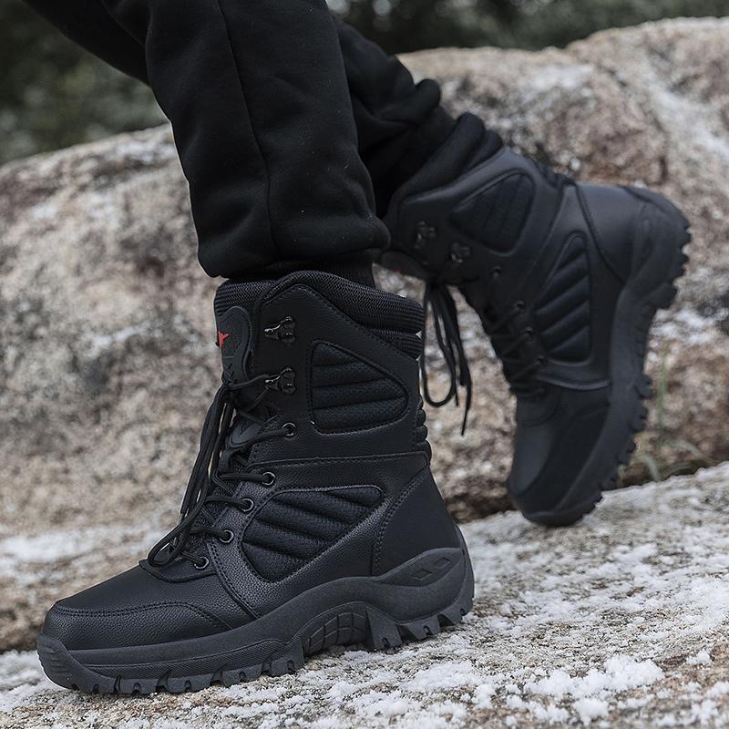 Winter Large Size Boots Motorcycle Boots Men's Boots High Top Boots Outdoor Boots Desert Combat Boots