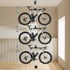 4m 3 Bike Aluminum Storage Rack,Black White Vertical Bracket Floor Mount Height Adjustment for Bicycles