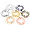 50pcs 20-40mm KC Gold Silver Color Hoops Earrings Big Circle Ear Hoops Earrings Wires For DIY Jewelry Making Supplies