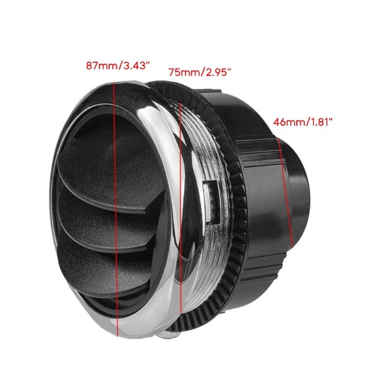 Universell rund luftventil för husbil, buss, båt, yacht, bil, luftkonditionering