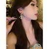 European and American Retro Hong Kong Style Unique Fashion Gold and Silver Contrasting Color Earrings, Simple and Elegant High-End Earrings