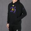 Nike Los Angeles Lakers LeBron James Sport Casual Pullover Hoodie Men Tops Black CU2932-010