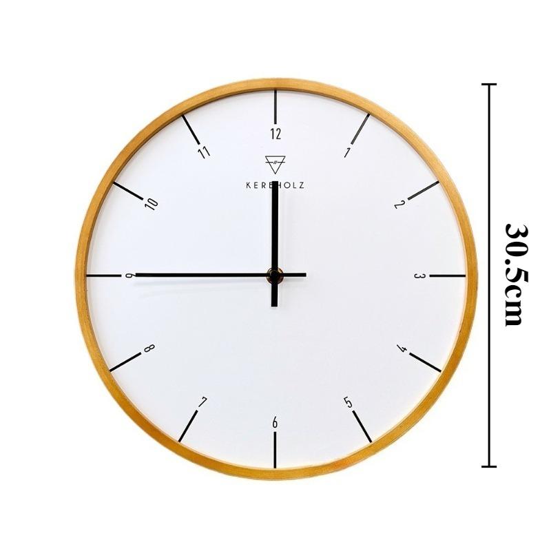 Silent Wall Clock Wooden Round Wall Clocks Modern Minimalism Household Hanging Clock Living Room Aesthetics Decorative Accessory