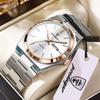 POEDAGAR Luxury Casual Man Wristwatch Waterproof Stainless Steel Luminous Men Clock Date Week Fashion Quartz Men's Watches Reloj