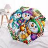 1 PC Automatic Folding Umbrella - Colorful Snowmen Pattern, Portable & Foldable Design with 8 Ribs, Christmas Birthday Gifts