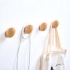 1PCS New Wooden Hook Beech Egg Type Coat Hook Wood Hanger Wall Hanging Clothes Hat Rack Home Nordic Closet Decor Hooks Storage
