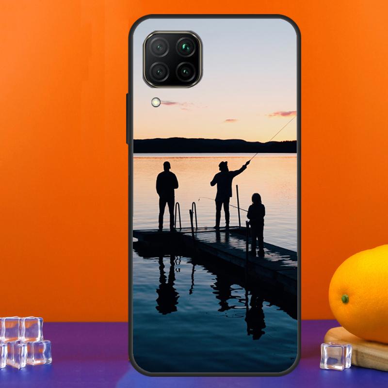 Barschfischen See Sonnenuntergang Angler Für Huawei Nova 7i 8i 11i 12i 12s 9 10 SE Y91 Y90 Y60 Y70 Y72 Y61 P30 P40 Lite P60 Pro Hülle
