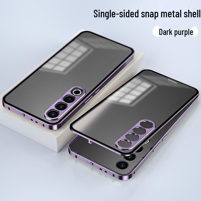 

Cross-Border Meizu 21 Note Snap-Button Metal Frame 21 Pro Phone Case with Mirror Protector Meizu 21 Frosted