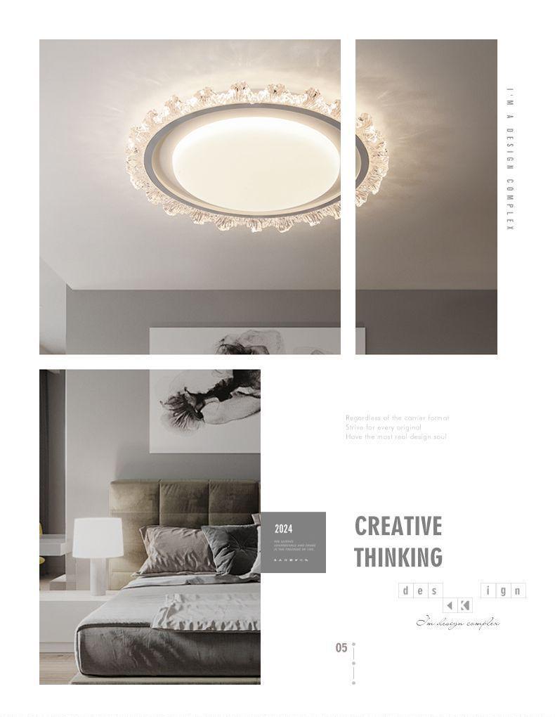 Modern Smart Bedroom Ceiling Light, Full Spectrum Eye-Care, Luxury Design