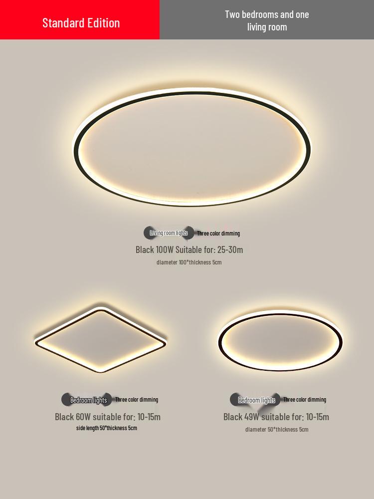 2025 Modern LED Ceiling Light with Remote Control - Minimalist Style for Master Bedroom & Living Room