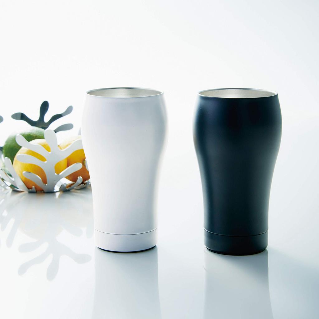 Dolce Duo Thermo Tumbler Pair Cup Thermal Insulation Stainless Steel Beer Cup Vacuum Insulated 350ml White X Black Day Birthday Gift Set Father's