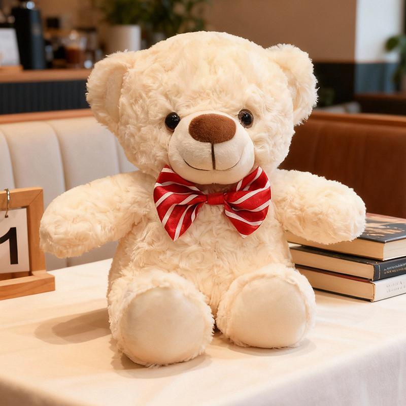 

Adorable Striped Bow Tie Teddy Bear Plush Doll for Kids 28cm, 0.15kg
