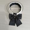 Multipurpose Removable Faux Collar with Black Bowtie Front for Women Girls Elegant Students Shirt Accessories Choker