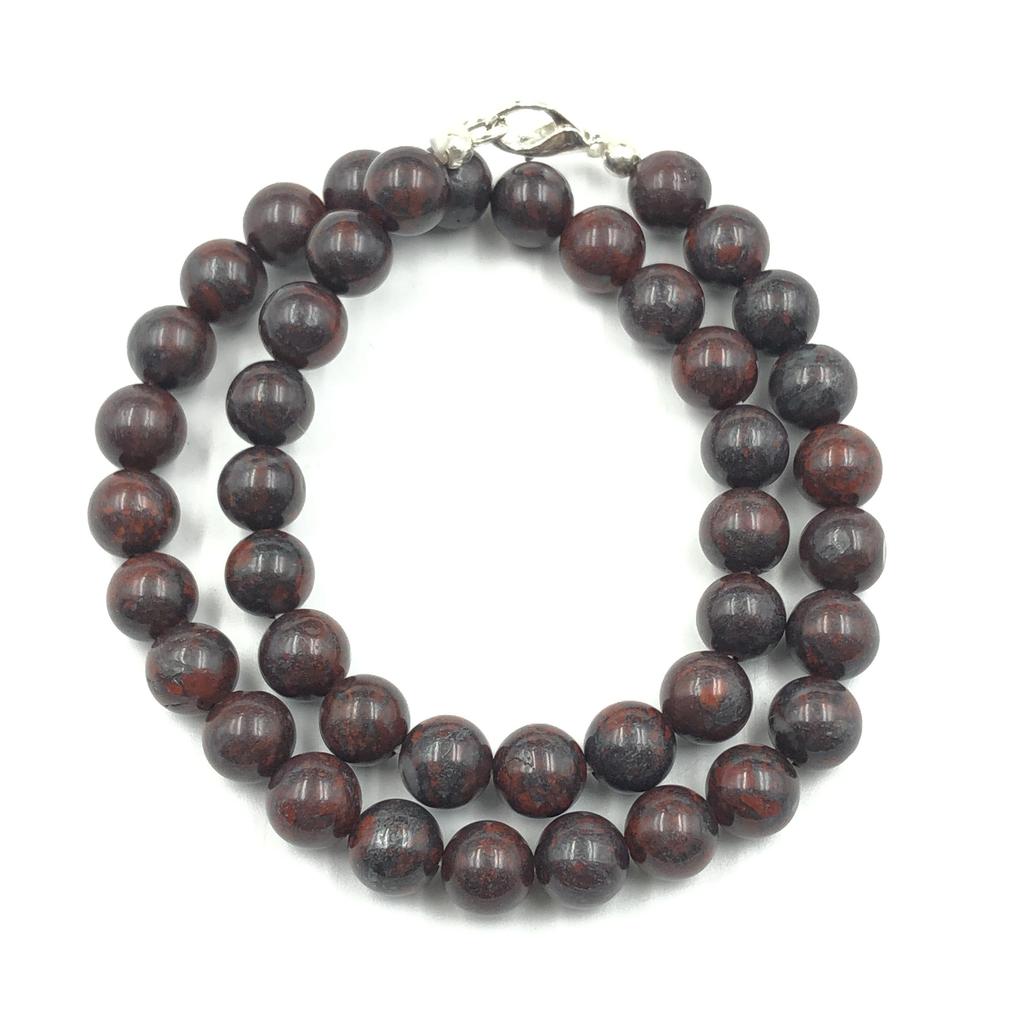 8mm Natürliche Eisen-Tigerauge Edelsteinperlen Verstellbare Halskette 17-20" Handgefertigt Schönes Choker Halsband Für Geschenk 8BN-35