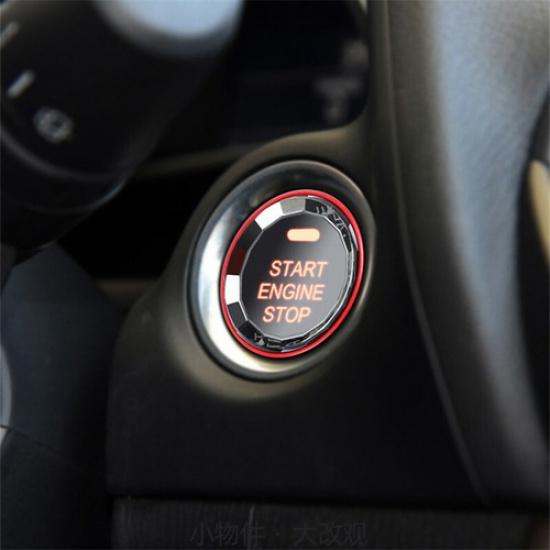 Red Crystal Car Engine Start Stop Button Trim For Mazda ATENZA AXELA 2014-2017