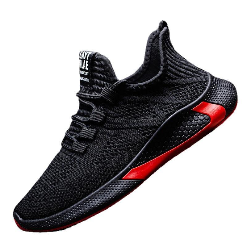 New Arrival Men's Casual Shoes Breathable Flying Fabric Lightweight Comfortable Running Walking Shoes Trend Foreign Trade Men's Shoes