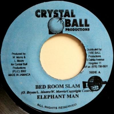 7inch Record ELEPHANT MAN - Bed Room Slam NONE Crystal Ball Pr 2002 Jamaica Reggae, Ska & Dub Used