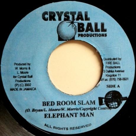 

7inch Record ELEPHANT MAN - Bed Room Slam NONE Crystal Ball Pr 2002 Jamaica Reggae, Ska & Dub Used