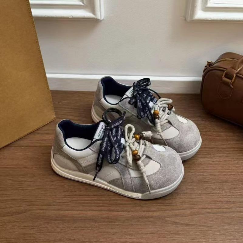 

Maillard style women s autumn and summer new thick-soled soft-soled inner height-increasing sports and leisure board shoes 40 бежевый