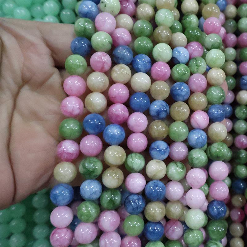 Optimized Colored Natural Stone Round Beads for DIY Jewelry Accessories
