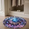 1pc Home Carpet with Stained Glass Design Non Slip Office Decor Gift Living Room Bedroom