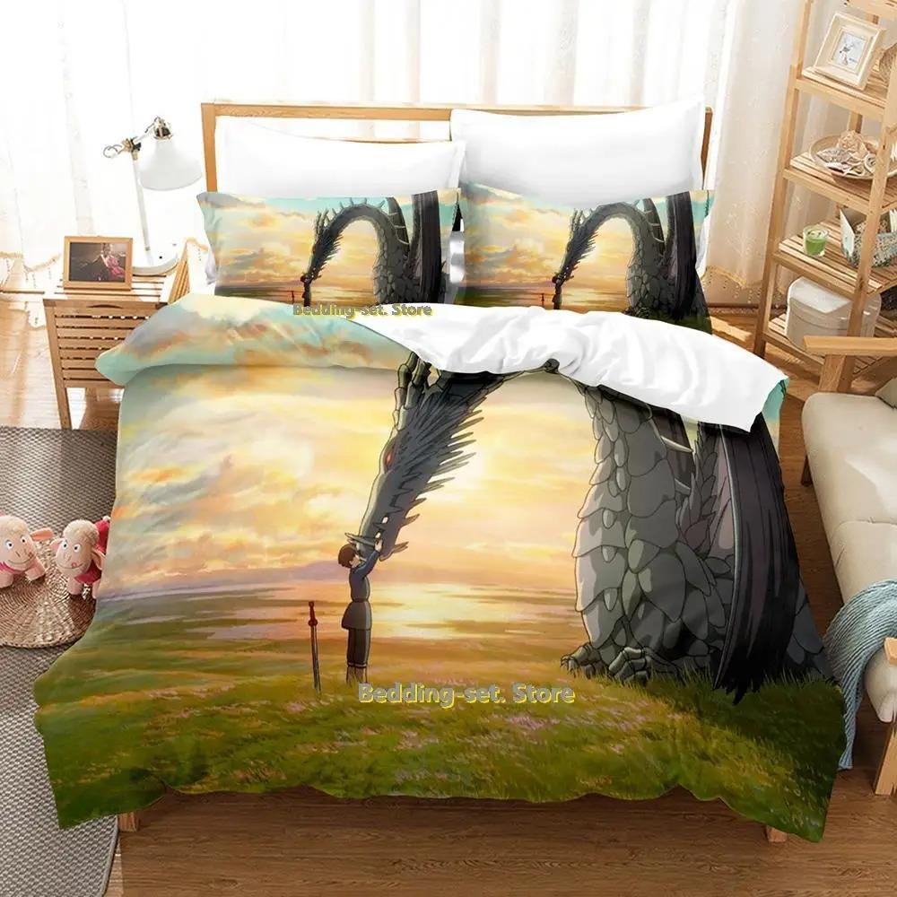 Tales From Earthsea Bedding Set Single Twin Full Queen King Size Bed Set Adult Kid Bedroom Duvetcover Sets Anime Bed Sheet Set