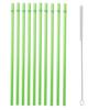 10 Stück wiederverwendbare Strohhalme mit 1 Bürste, 26,7 cm lange Tritan Hartplastik-Strohhalme für 470 ml - 950 ml Becher, Gläser, YETI
