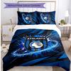 Set Biancheria da Letto Stampato 3 Pezzi Atalanta FC Traspirante Copripiumino con Federe Biancheria da Letto Decorativa per Camera da Letto Casa