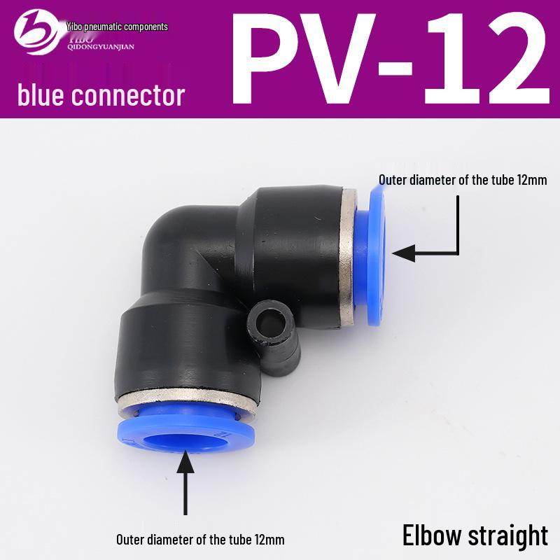 Wirtschaftlicher blauer pneumatischer Schnellkuppler: Gerade, T-Stück, Vierweg, Fünfweg, Reduzierstück für PU/PE/PY/PZA/PK/PV
