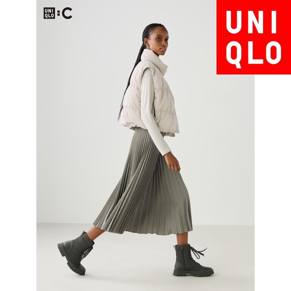 

Uniqlo Японская плиссированная длинная юбка, короткая длина