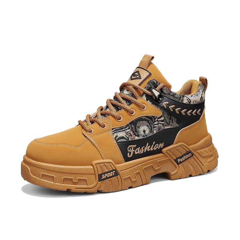 Модные мужские высокие ботинки Martin в британском стиле, мотоциклетная обувь, все повседневные туфли, модная обувь 44 коричневый