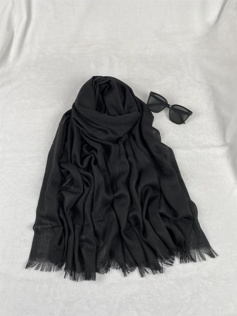 New Muslim Modal Hijab Rayon Shawls For Women Plain Scarf Big Size Headscarf Wraps Islamic Turban Headband