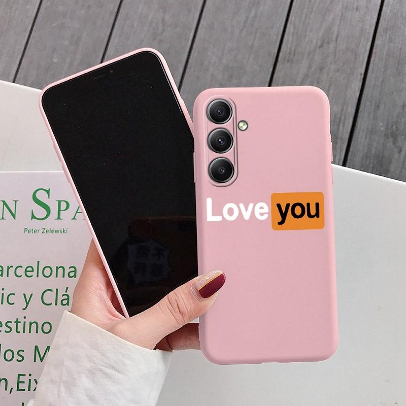 

Fashion Couple Phone Case For iPhone Samsung A55 S24 S25 M35 A16 Xiaomi Redmi Note 13 Pro 14C Huawei Honor Realme Shockproof Anti-Scratch Matte Cover Realme 12 Pro+ 5G рожевий